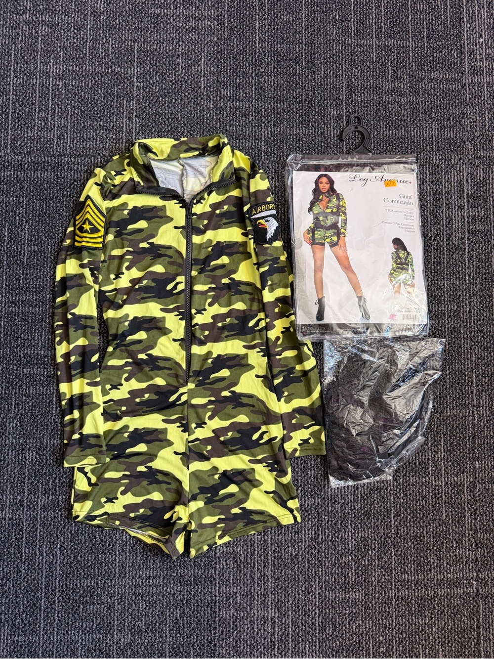 Leg Avenue Goin’ Commando 2 Pc Camo Military Costume Women’s Small #85292
